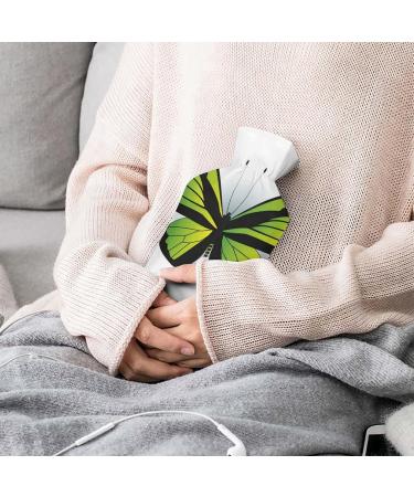 Buy Green Butterfly Hot Water Bottle with Plush Cover - Hand Warmer for Adults & Kids - 26.5x15.3cm - Fast International Shipping - Buy Online on GoSupps.com