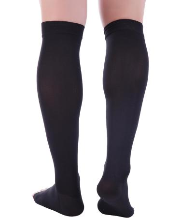 Buy Doc Miller Open Toe Compression Socks 30-40 mmHg - Toeless Medical Grade Support for Men & Women - Large Black Pair | International Shipping - Buy Online on GoSupps.com