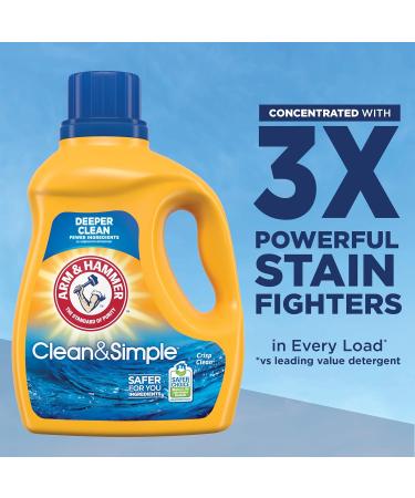Buy Arm & Hammer Clean & Simple Laundry Detergent - 77 Loads 100.5 Fl oz | Eco-Friendly & Effective Cleaning Solution - International Shipping Available - Buy Online on GoSupps.com