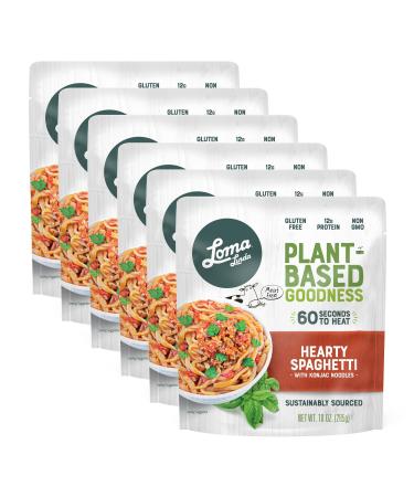 Loma Linda - Plant-Based Complete Meal Solution Packets (Hearty Spaghetti (10 oz.), 6 Pack) Hearty Spaghetti (10 oz.) 10 Ounce (Pack of 6)