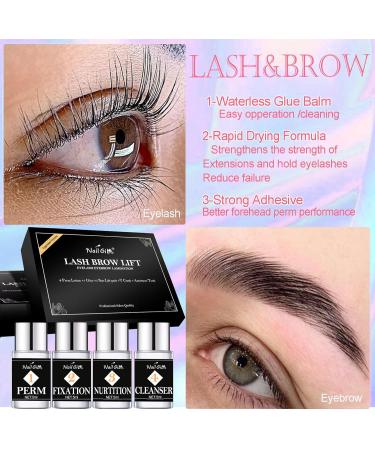 Lash Lift Kit with Glue Balm 4 In 1 Eyelash Perm Brow Lamination Lift Kit with Black Color Professional Eyelash Lift Lash Perm Kit with Detailed Instruction Salon-Quality BL-A - Buy Online on GoSupps.com