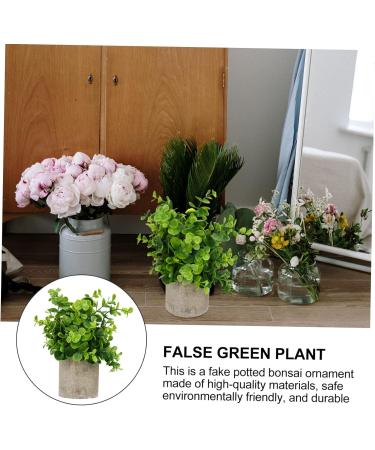 TOPBATHY Home Decor 5 Pcs Simulated Potted Plant Small Pulp Potted Plants Eucalyptus Small Greenery Decor As Shownx5pcs 22x8cmx5pcs - Buy Online on GoSupps.com
