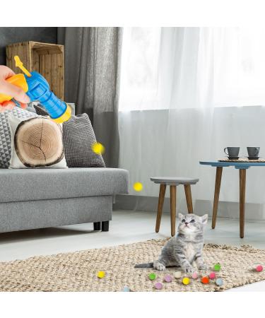 umorismo 2 Pieces Plush Ball Shooting Gun for Cats Cat Ball Gun Interactive Toy Cat Ball Toy Launch Gun with 100 Pcs Balls Cat Ball Toy Launcher for Cat - Buy Online on GoSupps.com
