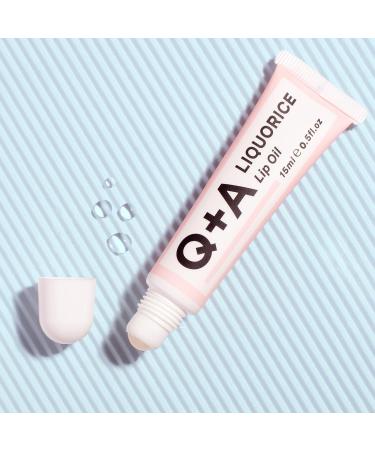 Q+A Licorice Lip Oil - Moisturizing & Healing Lip Oil for Fuller Lips | 15 ml - International Shipping Available - Buy Online on GoSupps.com