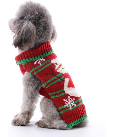 XXS Snowman Dog Costume - Cozy Cotton Sweater for Christmas | Stylish Winter Coat & Holiday Party Gift - Buy Online on GoSupps.com