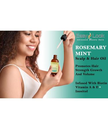 Rosemary Mint Scalp & Hair Strengthening Oil - 2 oz | Nourish All Hair Types - International Shipping Available - Buy Online on GoSupps.com
