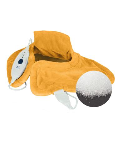 Hydas 4689.1.00 Heating pad with best body contact through innovative filling yellow close to the body