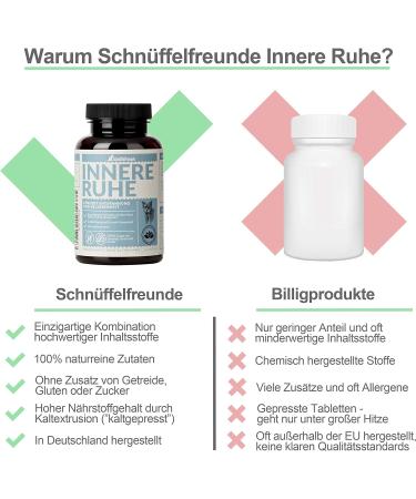 Sniffing Fans Inner Peace: Calming Dietary Supplements for Dogs | Anti-Stress & Serenity 150g (Approx. 180 Pieces) - Buy Online on GoSupps.com