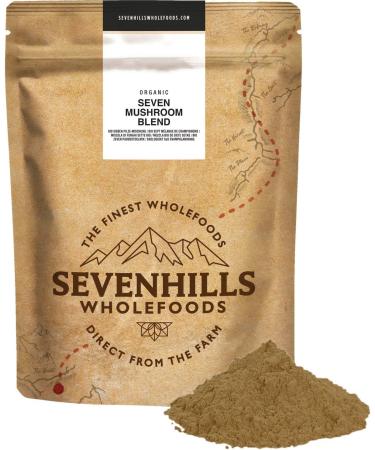 Sevenhills Wholefoods Organic 7 Mushroom Blend Powder 100g with Reishi Chaga Shiitake Maitake Lion's Mane Cordyceps & Tremella 100 g (Pack of 1) - Buy Online on GoSupps.com