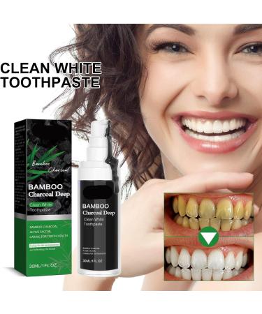 KLYso Bamboo Charcoal Teeth Whitening Toothpaste - Stain Removal Enamel Strengthening Fresh Breath Natural Deep Cleaning for A Brighter Smile(3PCS) - Buy Online on GoSupps.com