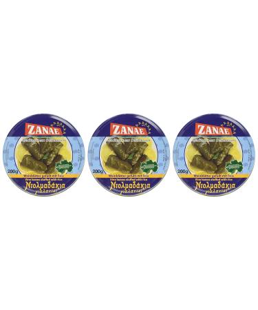 Zanae Vine Leaves with Rice in Oil - Pack of 3 (3 x 200g) | Premium Greek Delicacy - Buy Online Internationally - Buy Online on GoSupps.com