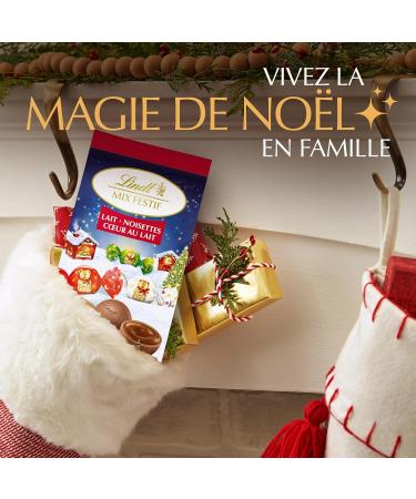 Lindt - TEDDY Mix Festive Bag - Assortment of Milk Chocolates - Creamy Milk Heart and Hazelnut Heart - Ideal for Christmas  - Buy Online on GoSupps.com