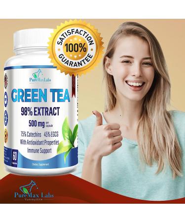 YUMMYVITE Green Tea Extract 98% | 3X Strength | 75% Polyphenols | 45% EGCG | Super Antioxidant - 60 Capsules - Buy Online on GoSupps.com