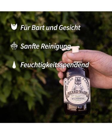 MR Bear Family Natural Beard Shampoo for Men 250ml - Wilderness | 2-in-1 Bar Soap & Conditioner for Fuller Healthier Beards - Buy Online on GoSupps.com