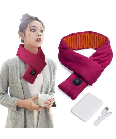 Valentines Day Gifts for Her Heated Scarf 3000mAh Neck with Wrap Heating Electric Heat Pad Adjustable Scarfs Rechargeable Thermo Gear Scarf Shawl Women Mom Christmas Gifts Ideas