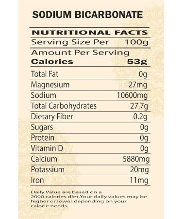 Sodium Bicarbonate baking Soda (1 kg / 35.27oz) | Baking Soda for Food Baking Cleaning Bath Bombs | Premium Quality | 100% Food Grade - Buy Online on GoSupps.com