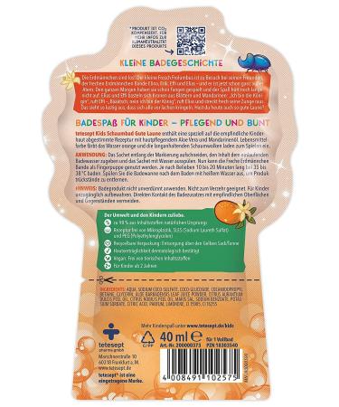 Tetesept Kids Faumbad Good Mood - Fruity Bath Foam for Children | Nourishing & Fluffy Orange Water | 15 x 40ml - Buy Online on GoSupps.com