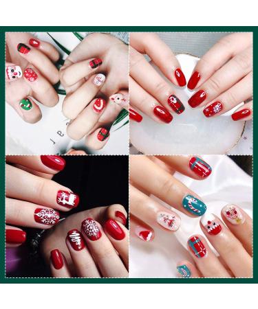 Kalolary 12 Sheets Christmas Nail Polish Stickers - Self-Adhesive DIY Nail Art Wraps with Nail File - Buy Online on GoSupps.com