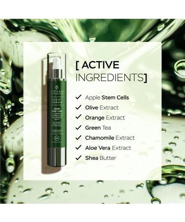  PM Night Serum with Apple Stem Cells & Retinol - Anti-Aging & Moisturizing Facial Serum for Women - 1.7 Fl oz  - Buy Online on GoSupps.com