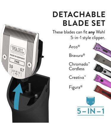 Wahl Professional Animal 5-in-1 Adjustable Fine Blade for Arco, Bravura, Chromado, Creativa, Figura, and Motion Clippers (#2179-301) - Ideal for Dogs and Horses - Buy Online on GoSupps.com