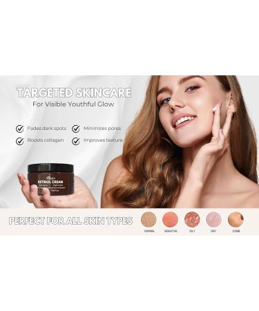 Retinol Face Moisturizer cream for EVERGREEN women with Niacinamide 20% Anti Wrinkle & Anti aging Face Cream for Night Clinically Tested for USA-1.05 Fl.oz - Buy Online on GoSupps.com