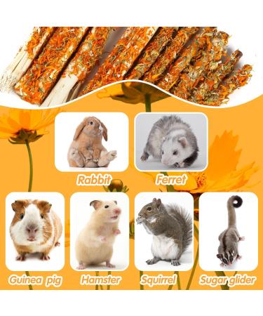 Abiz Rabbit Toys Set: 6 Apple Wood & 4 Bamboo Chewing Sticks with Chamomile for Rabbits Hamsters Guinea Pigs & Chinchillas - Premium Chew Treats - Buy Online on GoSupps.com