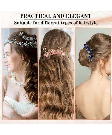 4 PCS Rhinestone Hair Comb Set - Non-Slip Metal Slides with Sparkly Butterfly Design for Women and Girls - Buy Online on GoSupps.com