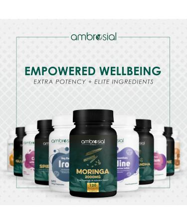 AMBROSIAL Moringa Capsules 2000MG (Pack of 1-120 Veg Capsules) - Buy Online on GoSupps.com