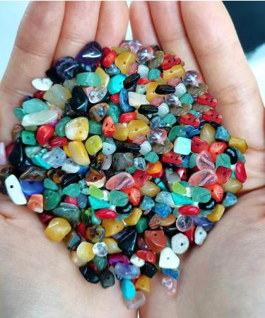 500pcs Natural Chip Stone Beads Multicolor 5-8mm Gemstone Healing Crystal DIY Jewelry Making Kit - Buy Online on GoSupps.com