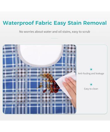 Adult Bibs for Eating Adjustable Neck Closure Washable Clothing Protectors for Women and Men Disabled Clothing Protector bibs(3 pcs) - Buy Online on GoSupps.com