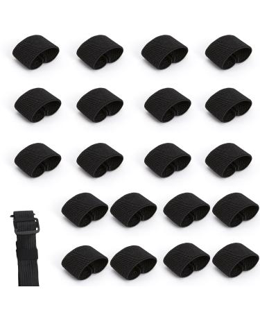 Zahd 20 pieces tactical belt holder holder belt loop tactical belt holder holder band nylon duty belt keeper grinding tactical holder elastic belt holder for 3.5-4cm belt