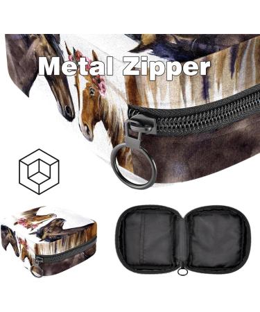 Women's Binding-Up Bags | Animal Horses Design | Tampon Storage & Zip Pockets | Multi-Functional Menstrual Bags - Buy Online on GoSupps.com