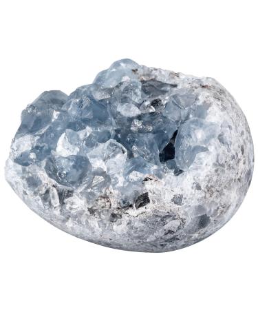 Nupuyai natural Celestite crystal druse rodstein irregular crystal cluster drusen piece Reiki healing stone decoration Celestite crystal XL-1
