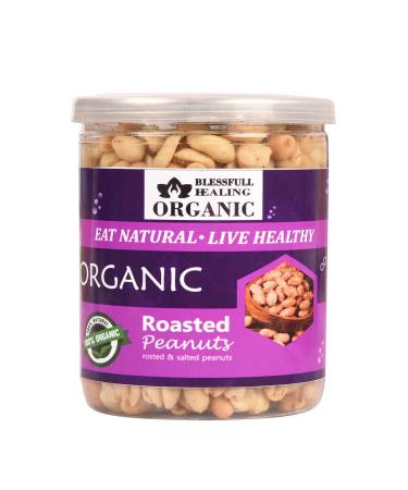 Blessfull Healing Organic Natural Vegan Roastad & Salted Roasted Peanuts Crunchy Healthy Snacks 250 Gram