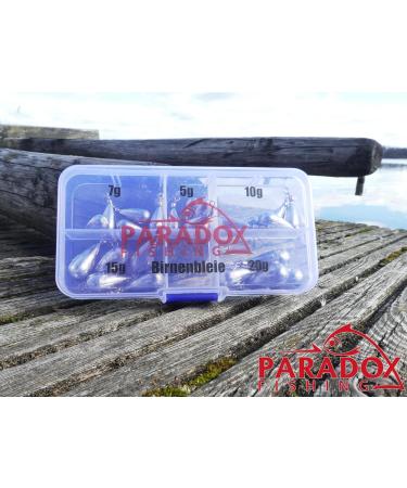 Paradox Fishing Pear Blind Set 5g-20g | 24 Pieces with Box | Premium Lead Fishing Accessories for Rod Weight & Lifting - Buy Online on GoSupps.com