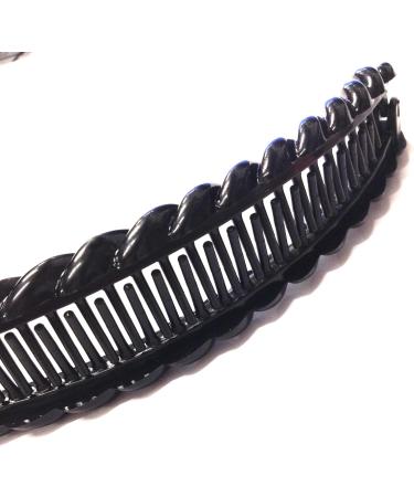 16cm Long Black Barley Twisted Banana Clip by Inca | Stylish Hair Accessories for International Shipping - Buy Online on GoSupps.com