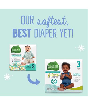 Seventh Generation Baby Diapers Size 3 - Sensitive Protection, 27 Count - Buy Online on GoSupps.com