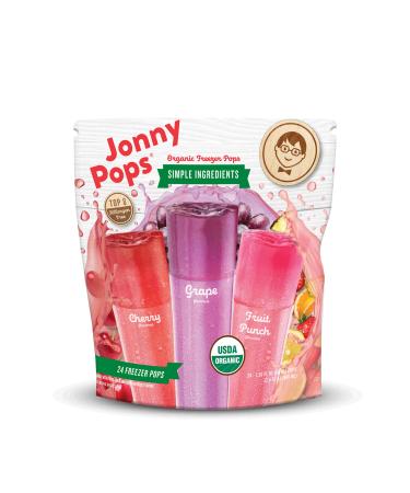 JonnyPops Organic Freezer Pops (3 Flavor Variety Pack) -24ct