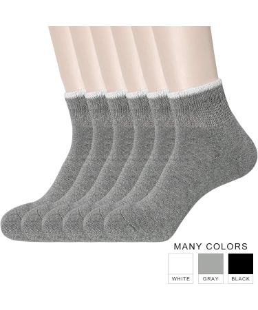 KONY Women's Cushioned Diabetic Socks 6 Pairs - Size 6-9 Medium Grey - Buy Online on GoSupps.com