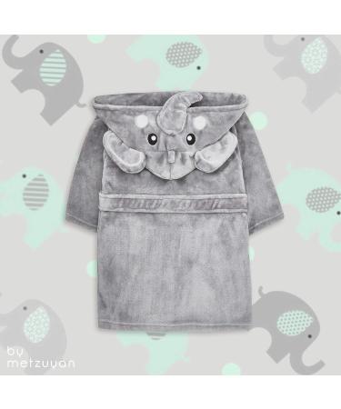 Metzuyan Baby Girls & Boys Elephant Plush Fleece Dressing Gown 18-24 Months - Buy Online on GoSupps.com