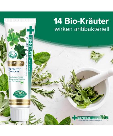 Dentiste Plus White Premium Toothpaste - Whitening Toothpaste with 14 Herbs Xylitol & Probiotics - Ayurvedic Formula for Healthy Gums & Tooth Enamel - Buy Online on GoSupps.com