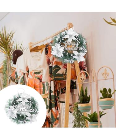 HOMSFOU 2pcs Christmas Wreath Decorative Wreath Christmas Front Door Wreath Winter Wreath Holiday Wreaths Harvest Wreath Rustic Holiday Door Wreath Xmas Reef Artificial Pvc Merry Christmas - Buy Online on GoSupps.com