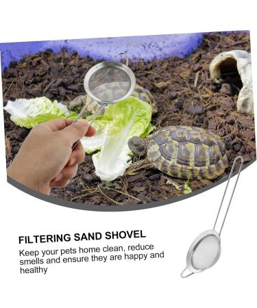 BESPORTBLE 4 Pcs Reptile Sand Shovel Filtering Sand Shovel Sand Filtering Mesh Reptichip Silver Barbed Wire 20X7X3CMx2pcs Silverx2pcs - Buy Online on GoSupps.com