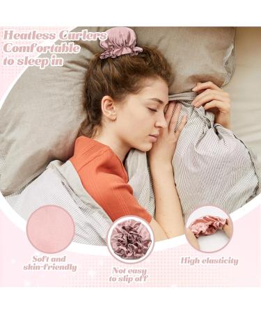 Scettar 2 Pairs Heatless Hair Curlers Heatless Curlers Headband Bun Bons Satin Heatless Curls Set Heatless Curling Rod Heatless Curling Set For Sleeping Overnight Lazy Curlers DIY Hair Styling Tools pink - Buy Online on GoSupps.com