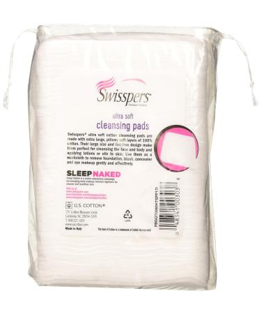 Swisspers Premium Ultra Soft Facial Cleansing Cotton Pads 50 ea - Gentle Makeup Removal and Skincare Essential - Buy Online on GoSupps.com