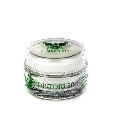 Hairbond United Kingdom Distorter Professional Hair Clay (100ml) mens premium hair wax MEDIUM HOLD MAXIMUM TEXTURE and MATTE FINISH 100 ml (Pack of 1) Professional Distorter