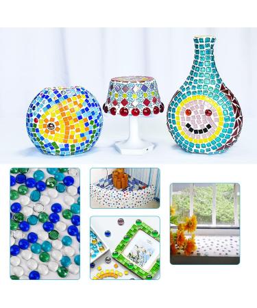 Hisredsun 290 Pcs Glass Pebbles - Flat Marble Pearls Decorative Stones for Vases Aquariums & Landscapes | Colorless Fire Glass & Gemstones - Buy Online on GoSupps.com