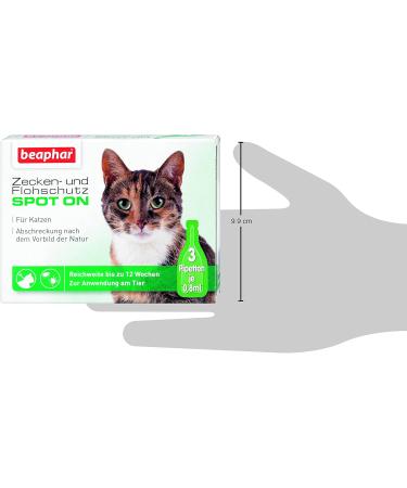 Beaphar Tick and Flea Protection Spot for Cats - Margosa Extract 3 x 0.8 ml & Flea Protection Collar - Effective Tick Protection for Cats - Buy Online on GoSupps.com