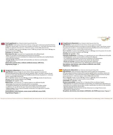 Vita World Sabal (Saw Palmetto) + Nettle + Nuclear Pumpkin 270mg + 60 Capsules Made in Germany - Buy Online on GoSupps.com