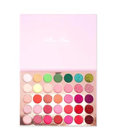 35 Color High Pigment Eyeshadow Palette - Glitter & Cream Shades | Strawberry Field - International Shipping Available - Buy Online on GoSupps.com